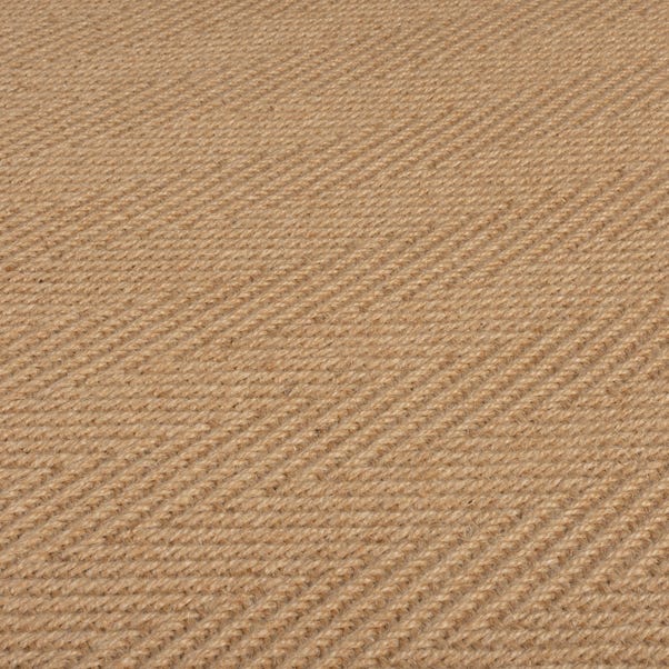 Herringbone Jute Border Rug 240cmx340cm (8ftx11ft)