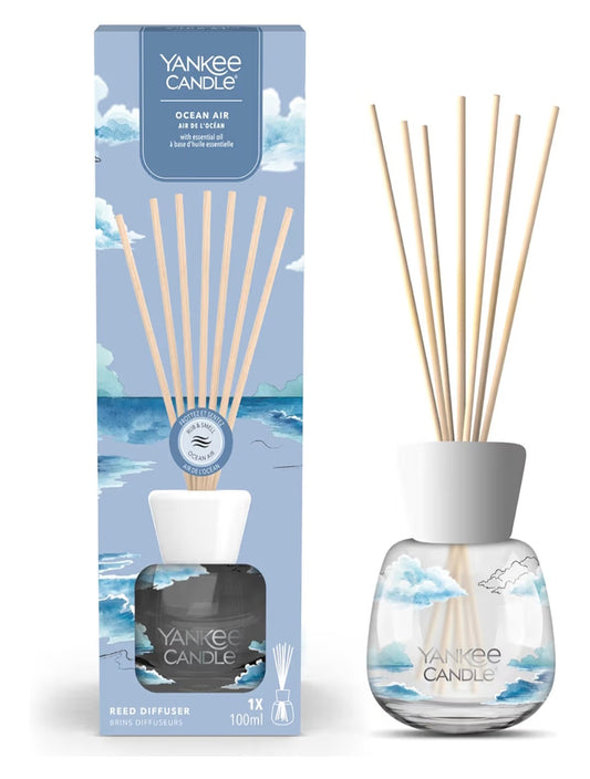 Yankee Candle Signature Scented Reed Diffuser | Ocean Air Aroma Diffuser | up to 10 Weeks of Fragrance | 100 ml