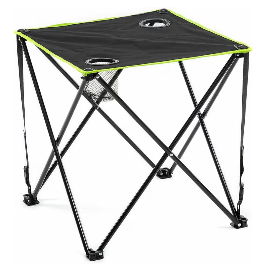 InnovaGoods Folding Textile Camping Table with Carry Bag/Cover