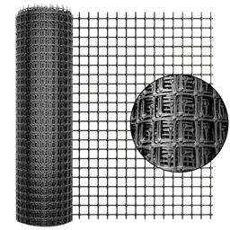 Plastic Garden Fence Temporary Safety Barrier Heavy‑Duty with 30 Cable Ties – Black 1x10m