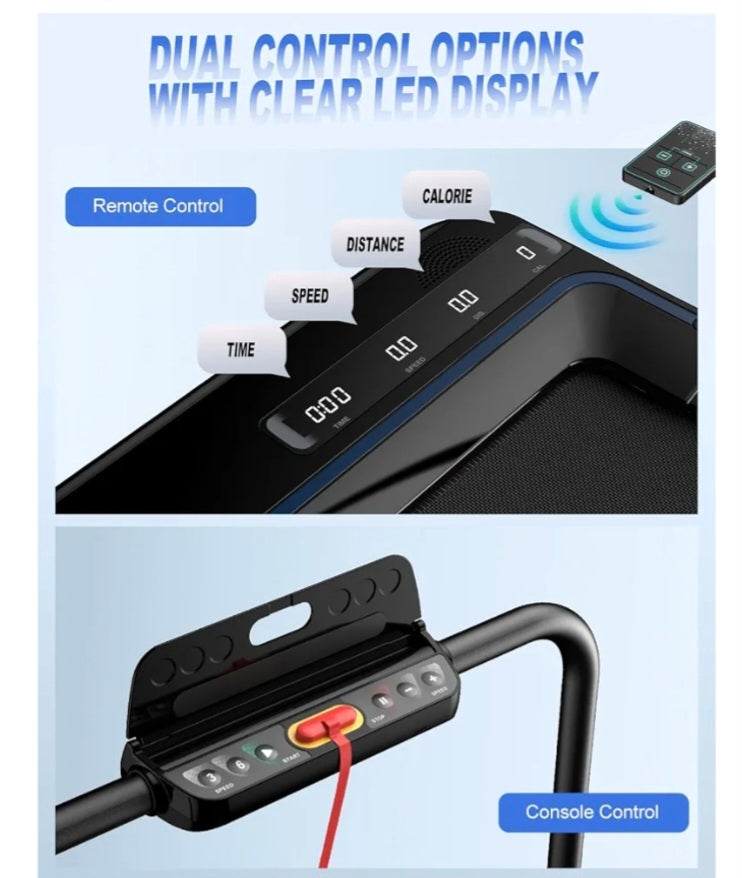 Folding Treadmill for Home, 2.5HP 2 in 1 Treadmill / Walking Pad with Powerful Motor/Widened Shock Absorption Running Belt/App Control, Foldable Running Exercise Machine, Adjustable Speeds 1-12km/h