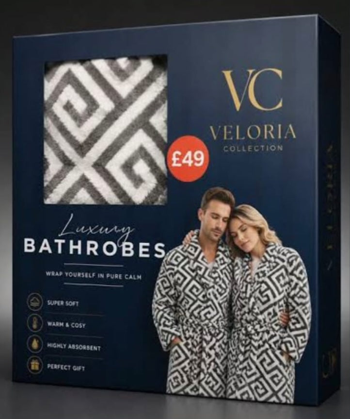 Super Soft Warm & Cosy Dressing Gown Bathrobe One Size Hypoallergenic