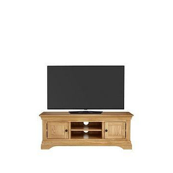 New Constance Ready Assembled TV Unit - fits up to 65 inch TV Solid Oak