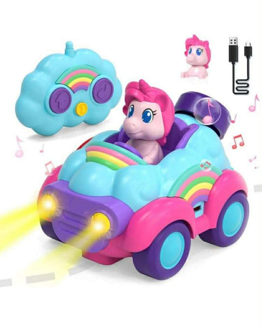 Lehoo Castle 2 Years+ Remote Control Car Unicorn Toys RC Cars with Lights & Music