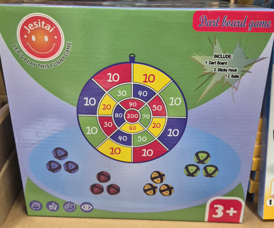 Kids Dart Board with 12 Sticky Balls, Kids Ball Games, Indoor/Outdoor/Garden/Board Party Game Toys, 3+ Years