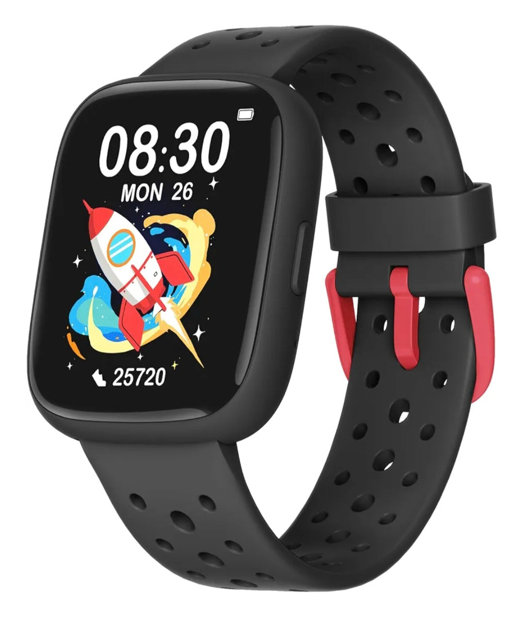 Kids Smart Watch, 1.8" Fitness Watch Pedometer, Heart Rate, Sleep Tracker, IP68 Waterproof, Calorie Step Counter, Puzzle Games with/without APP for Girls Boys Teens 5-16, Black