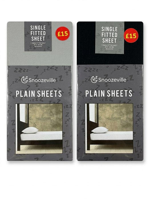 Snoozeville Single Fitted Bed Sheet