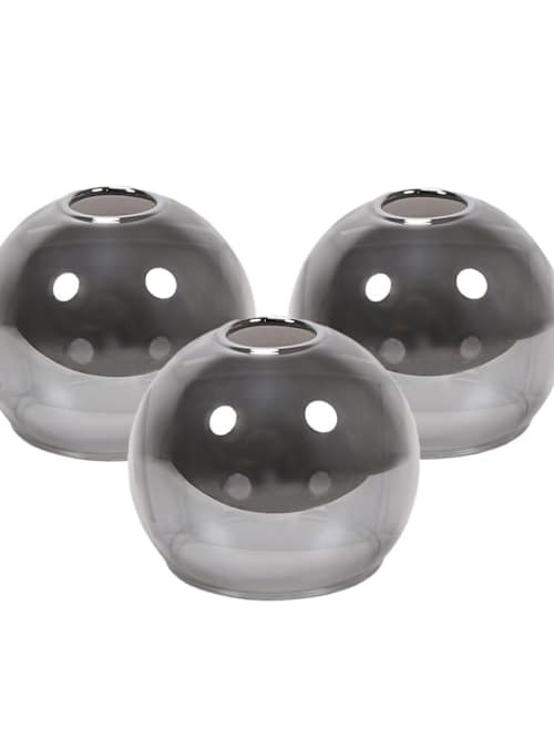 3 Pack Small Smoked Glass Shades