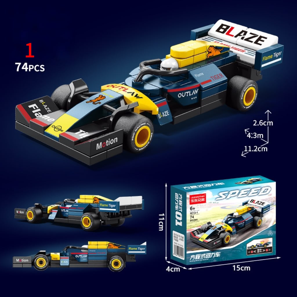 F1 Speed Mini Race Car Building Bricks Model