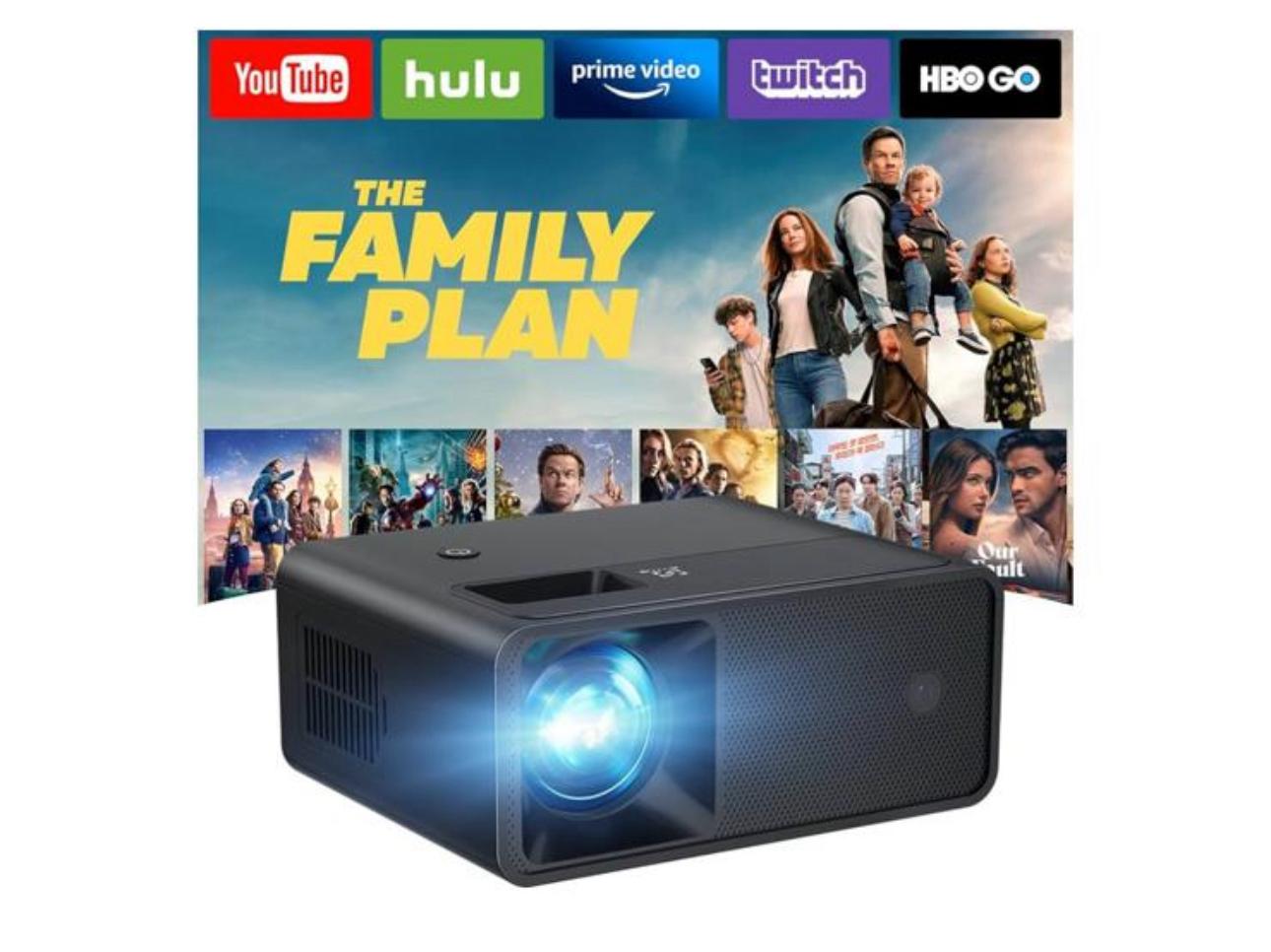 Mini Projector, Upgraded Full HD 1080P Support Video Projector, Portable Small Movie Projector, Compatible with iOS/Android/Windows/TV Stick/Box/USB/HDMI