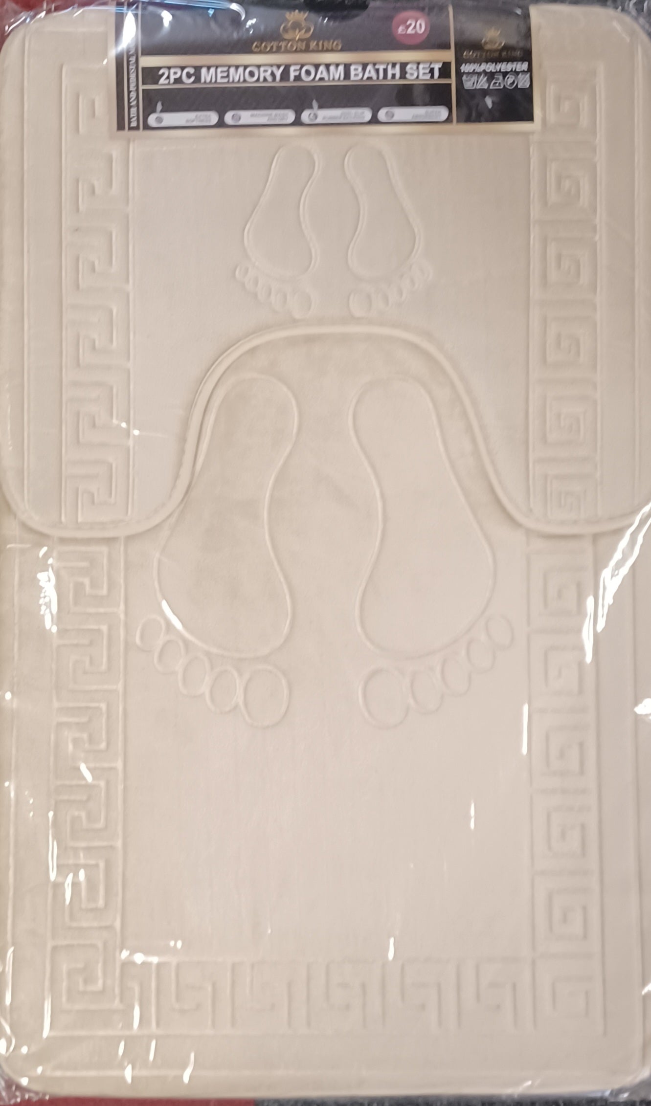 2PC Memory Foam Bath Mat Set