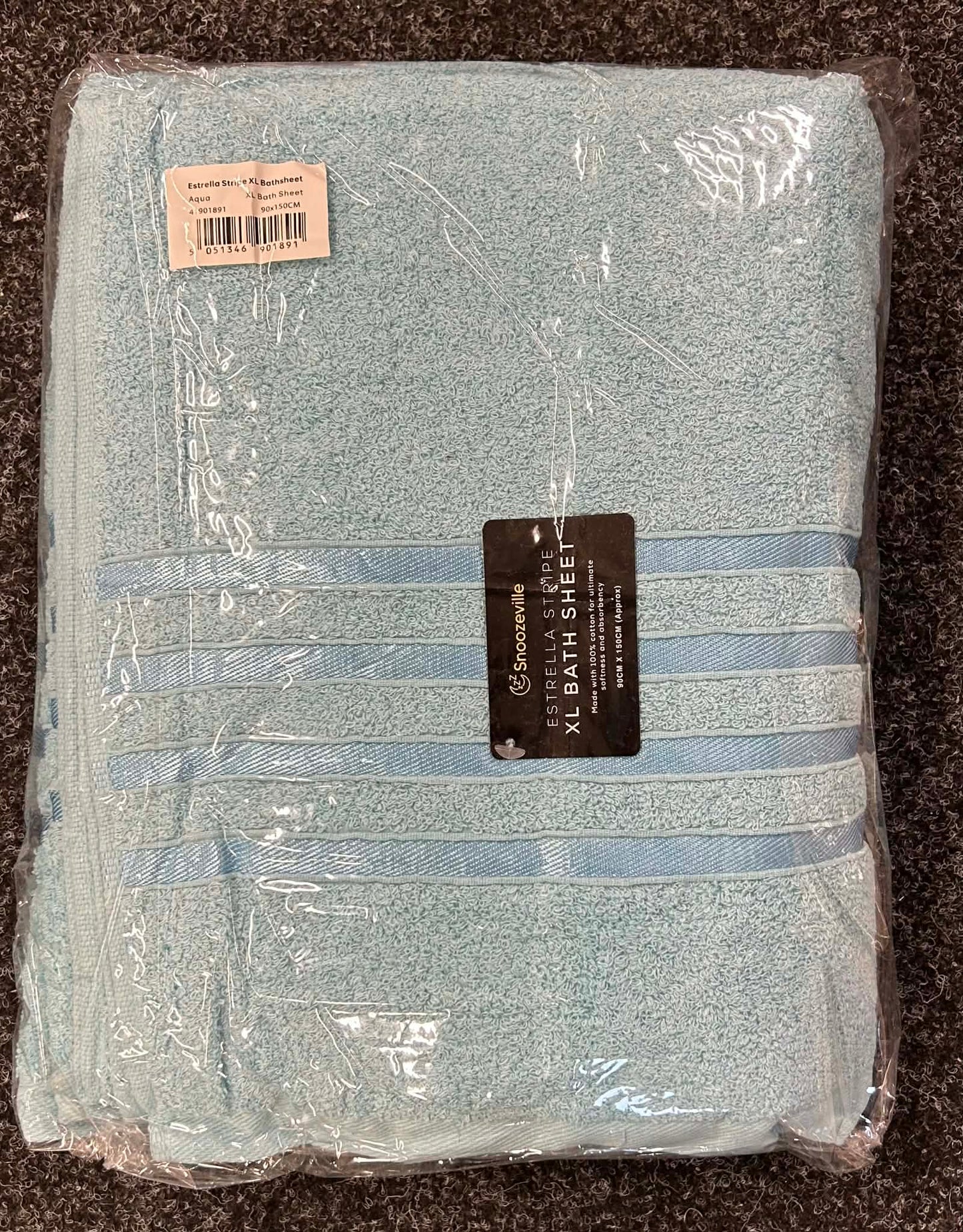 Striped Bath Sheet Towels 3 Pack 90x150cm Various Colours