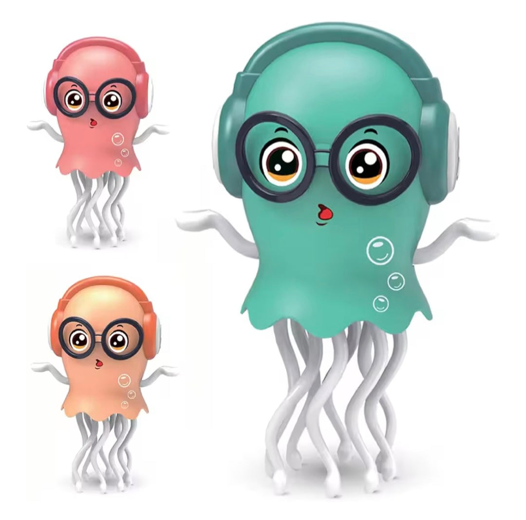 Dancing Jellyfish Toy, Magical Electric Dancing Jellyfish Baby Toy with LED Light and Music Sensory