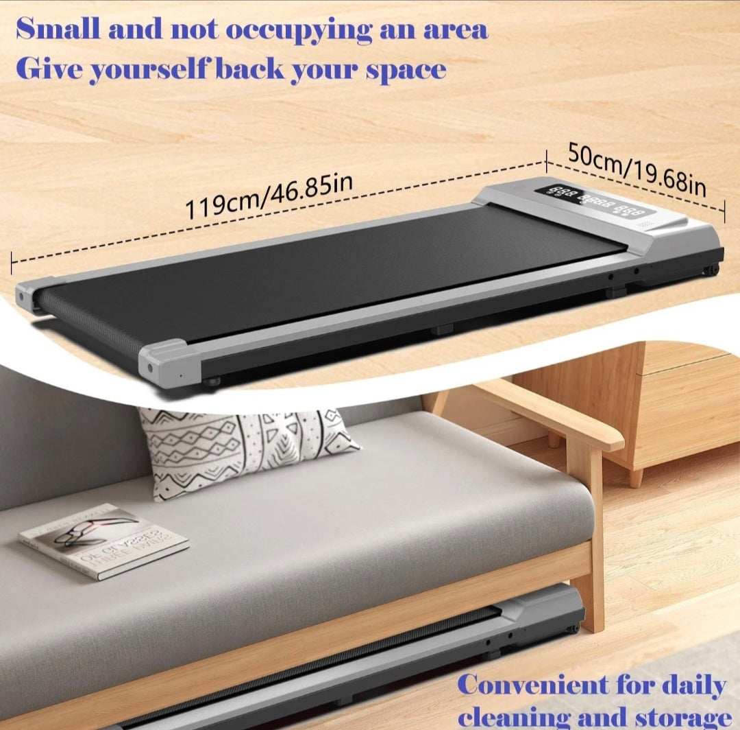 mebiusyhc Compact Armless Treadmill for Small Spaces, Quiet Under-Desk Walking Pad