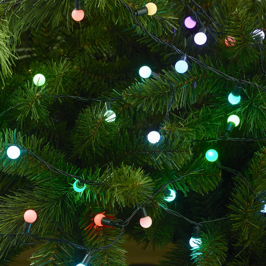 120 Colour changing Berry LED String lights With timer function & 13.52m Green cable