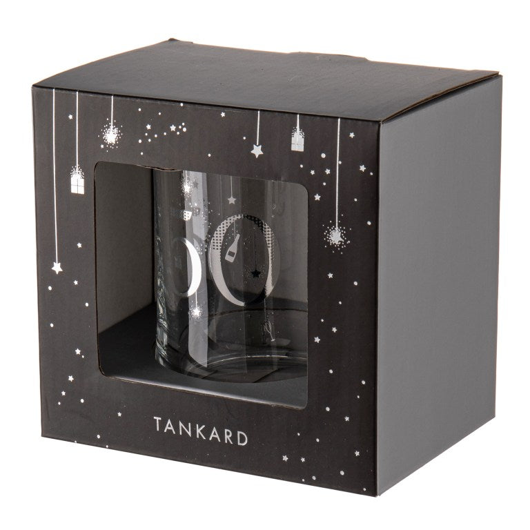 50th Birthday Glass Tankard. In Box.
