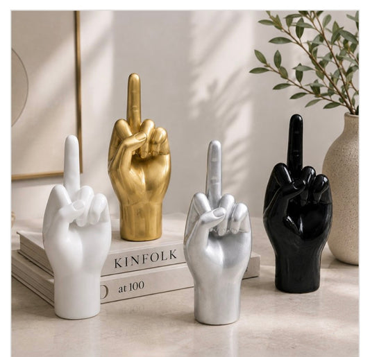 Swearing Hand Ornament 4 Colours 8x6x21cm