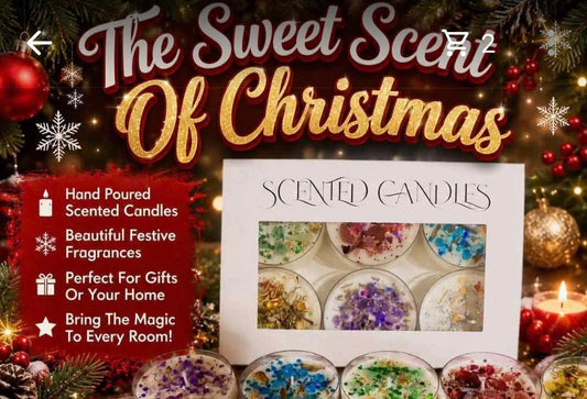 'The Sweet Scent Of Christmas' Set Of 6 Scented Tealight Candles