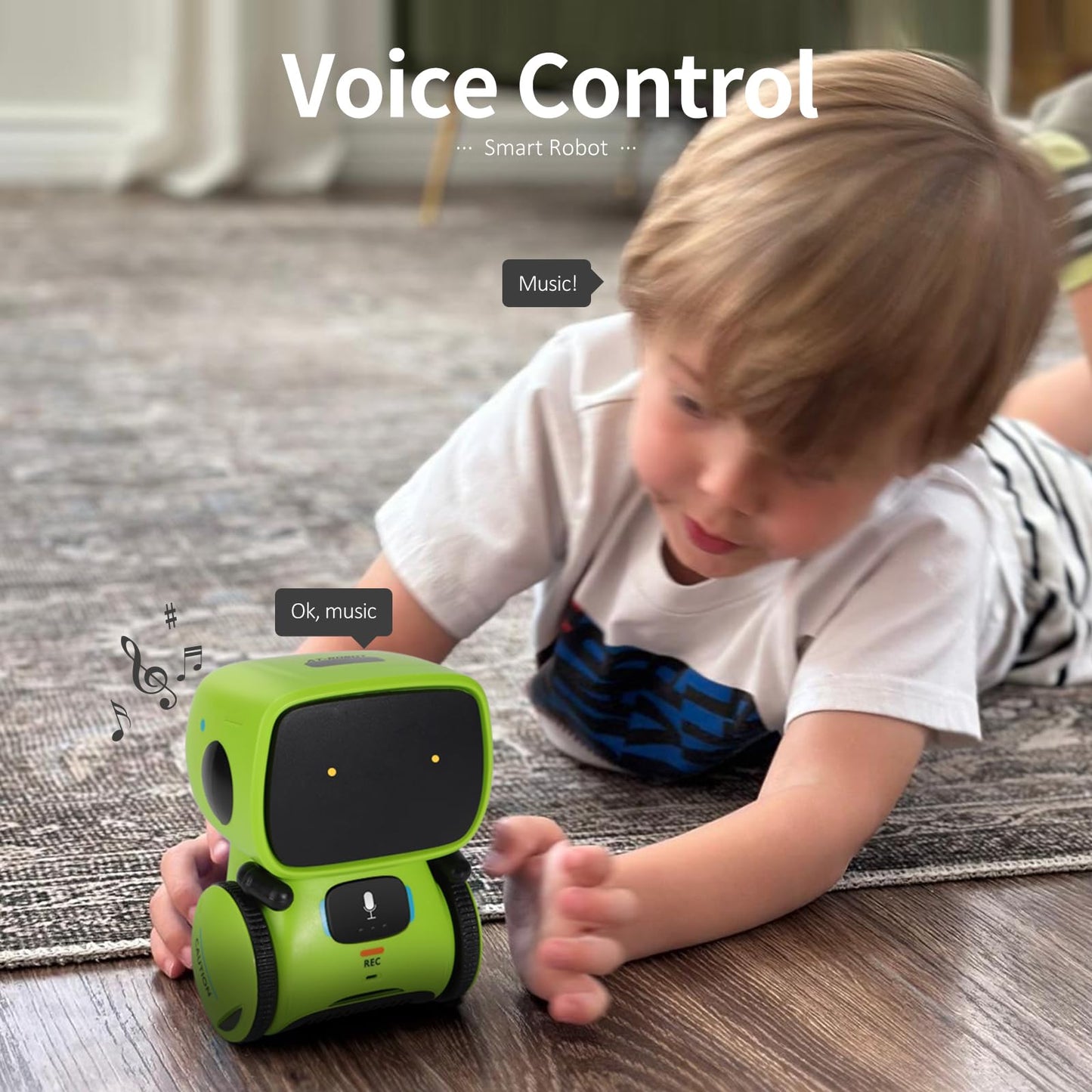 Interactive Smart Robot Toy for Kids with Voice Control, Touch Sensor, Dance, Sing & Record Functions 2 colours