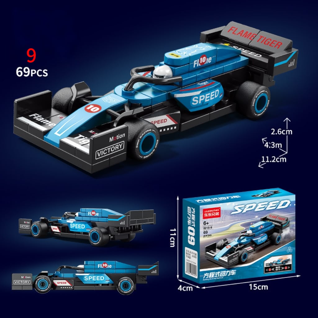 F1 Speed Mini Race Car Building Bricks Model