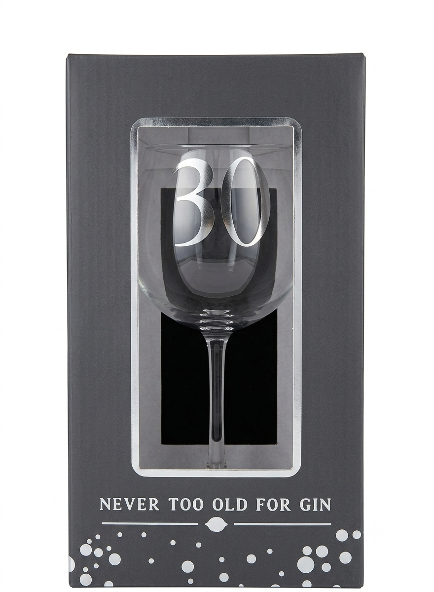 Birthday Gin Glass Gift - 30th-  Gift Boxed