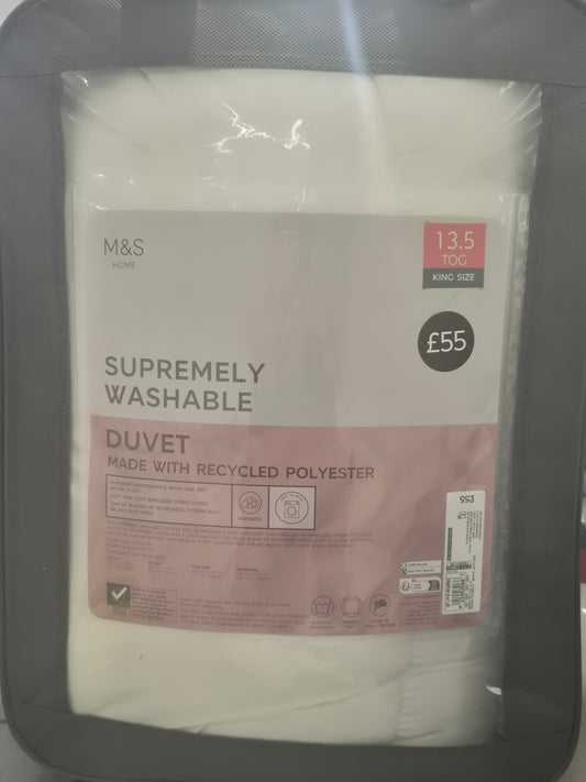 Supremely Washable King 13.5 tog Duvet RRP £55