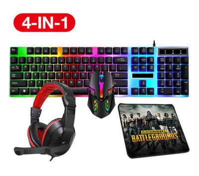 4 In 1 LED Gaming Keyboard Combo