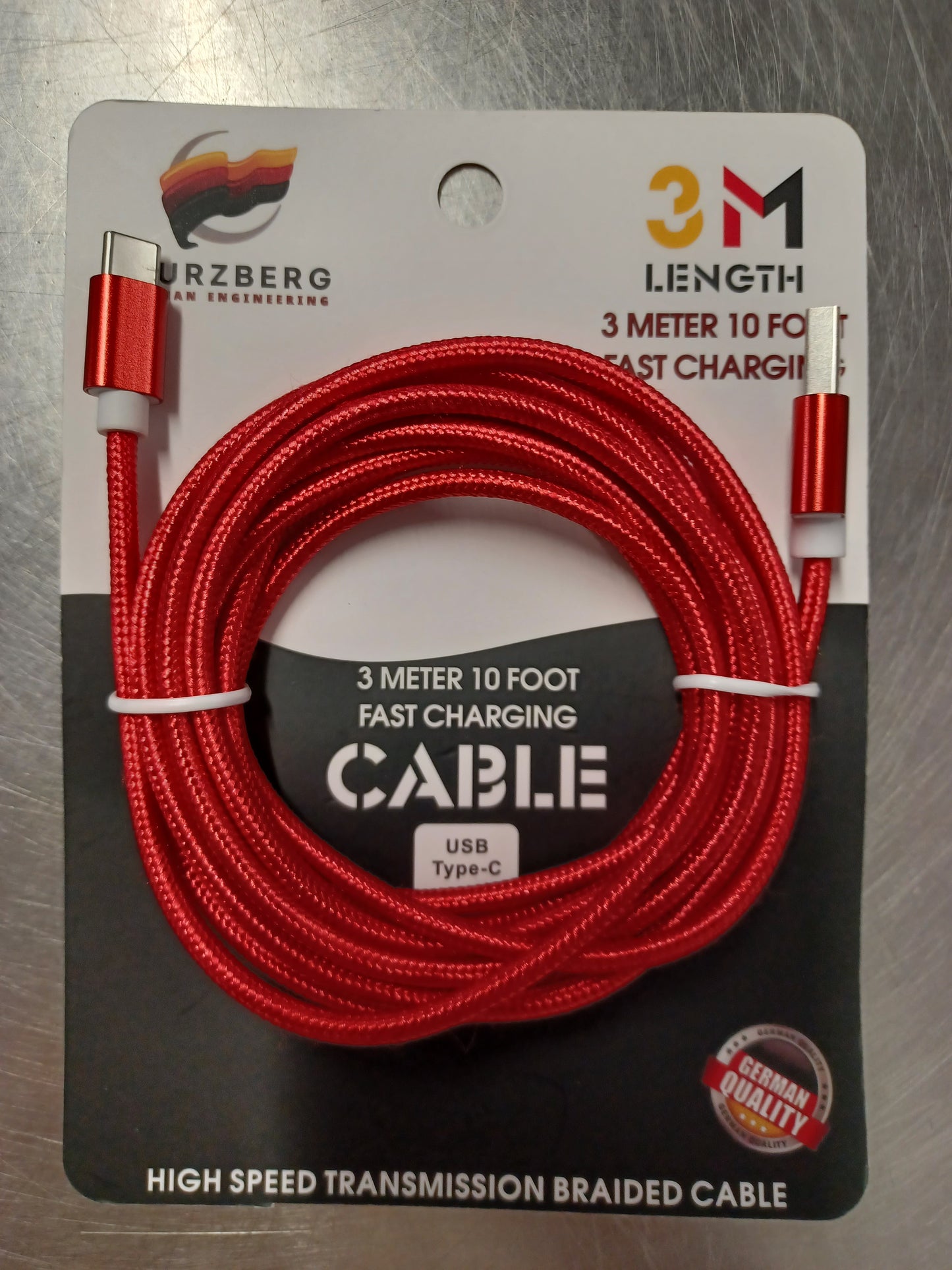 3 METER 10 FOOT FAST CHARGING CABLE USB TYPE C