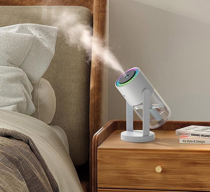 280ML Air Humidifier & Diffuser with Sky Protection Night Light,  Cool Mist Aromatherapy Air Freshener for Bedroom, 360° Rotation, Timer, Auto-Off