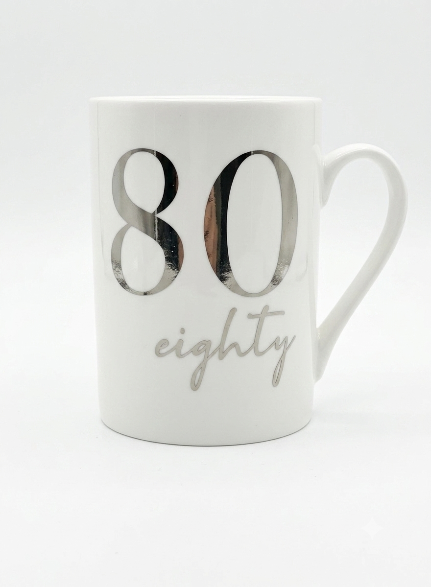 80th Birthday Ceramic Mugs