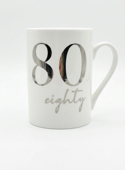 80th Birthday Ceramic Mugs