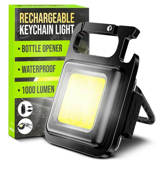 Rechargeable Keychain Light with Bottle Opener