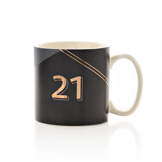 21st Birthday Black Grey and Gold Mug
