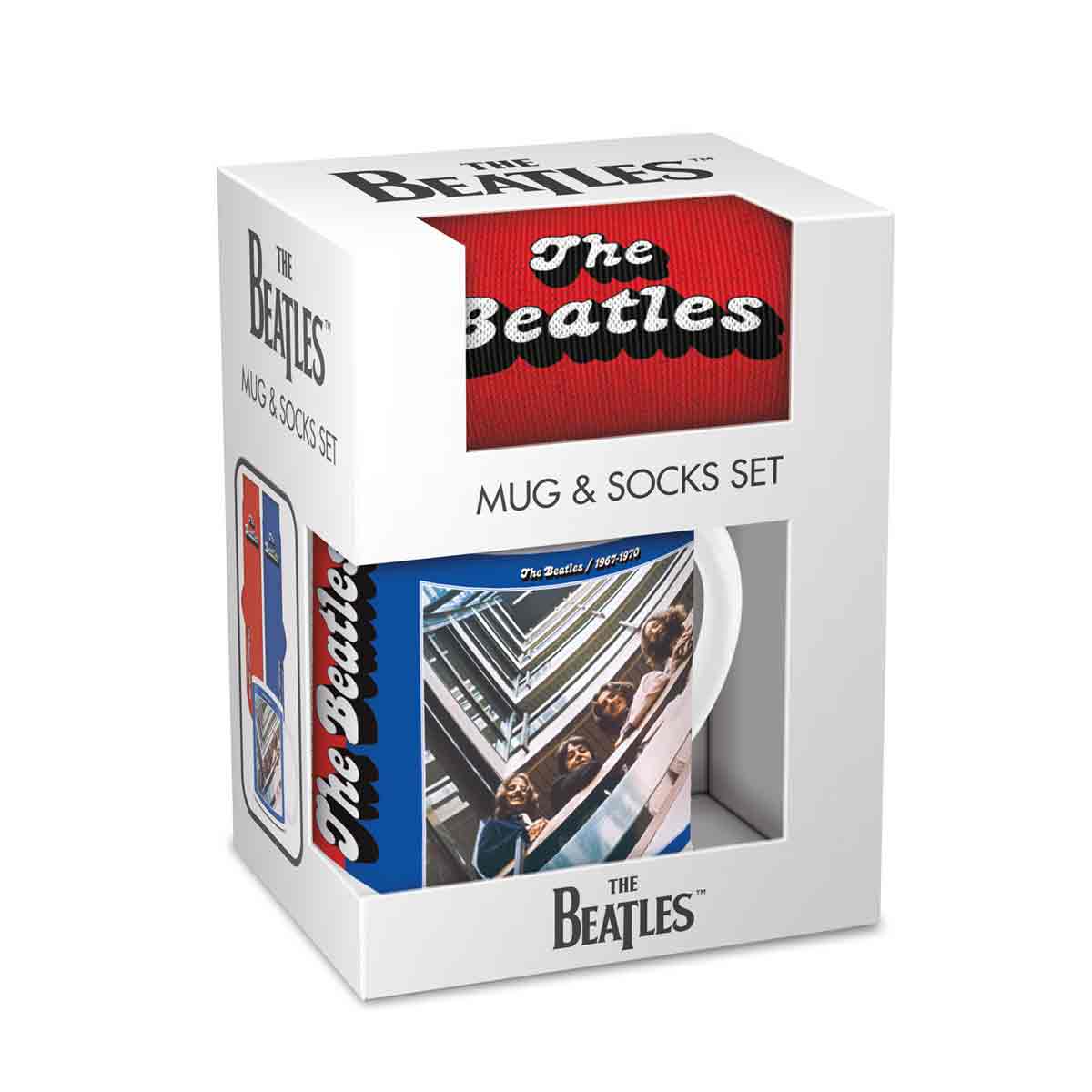 The Beatles Red & Blue Mug & Sock Set