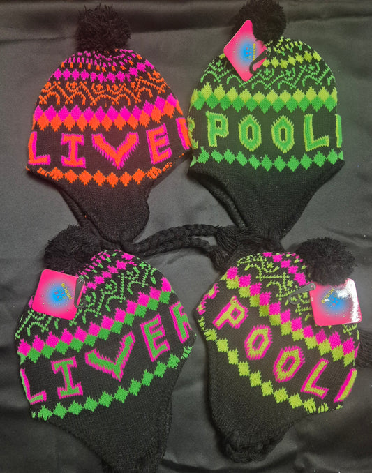 Liverpool Glo Bobble Hat Fleece Lined 4 Colours