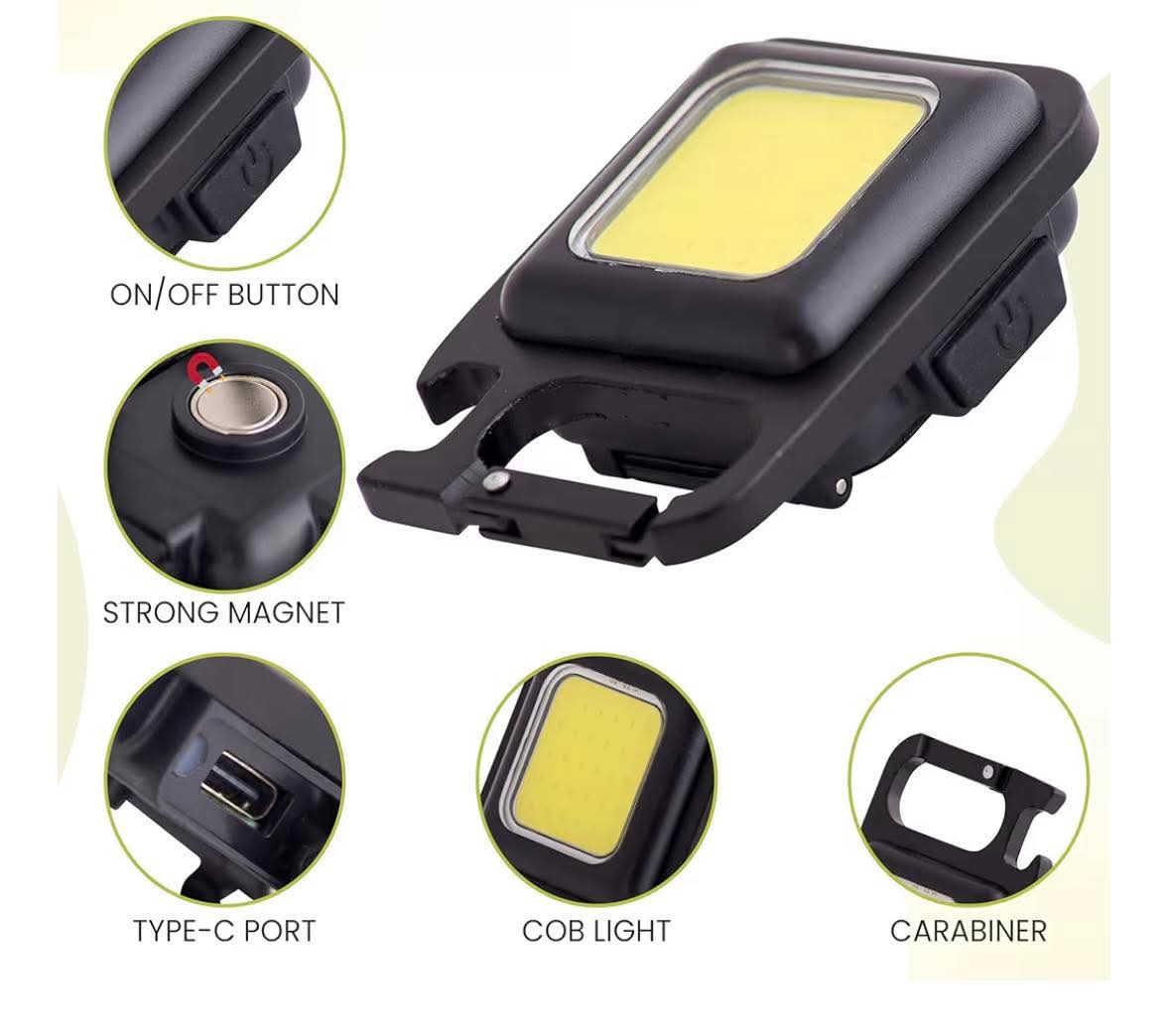 Rechargeable Keychain Light with Bottle Opener