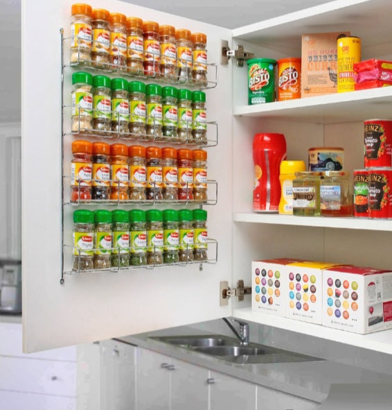 Neo 4 Tier Spice Rack For Kitchen Door Cupboard or Wall