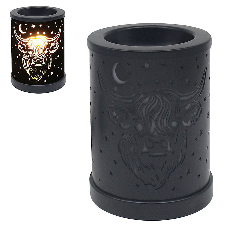 Desire Aroma Lamp Black Highland Cow Electric Wax Melt Oil Burner