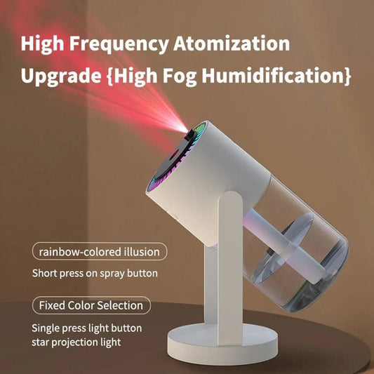 280ML Air Humidifier & Diffuser with Sky Protection Night Light,  Cool Mist Aromatherapy Air Freshener for Bedroom, 360° Rotation, Timer, Auto-Off