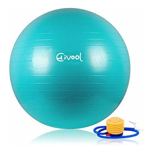 Hivool Exercise Ball(55cm/65cm/75cm/85cm) Thickened Anti-Burst&Anti-slip Gym Ball with Quick Pump,Yoga,Swiss,Birthing,Pregnancy,Therapy Ball Supports 2200lbs