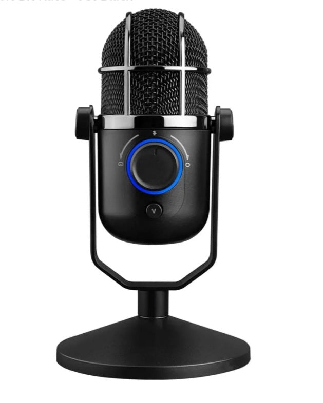 THRONMAX MDrill Dome Plus - Compact USB Condenser Microphone with a 96kHz Sample Rate / 24bit Bit Rate - Jet Black