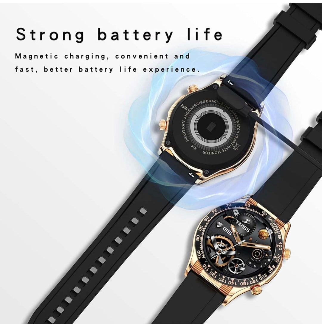 Smart Watch Full Touchscreen Make/Answer Calls Mens Fitness Watches Heart Rate Blood Pressure Blood Oxygen Sleep Monitor Step Counter Activity Tracker
