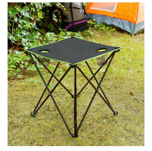 InnovaGoods Folding Textile Camping Table with Carry Bag/Cover