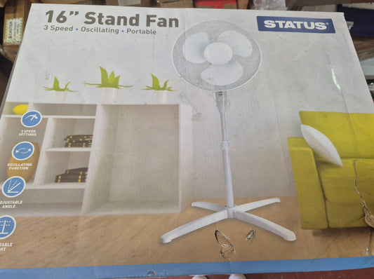 16" standing oscillating fan 3 speed