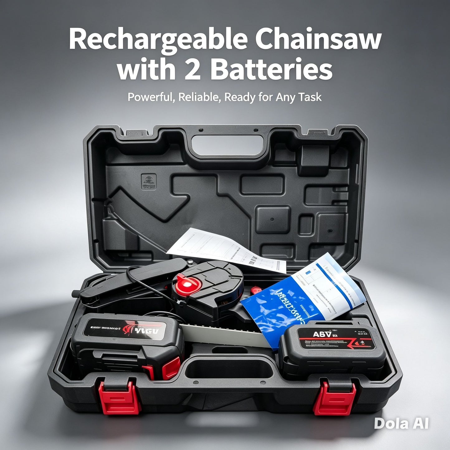 Rechargeable Chainsaw with 2 Batteries