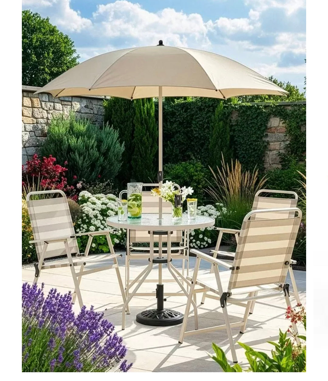Santa Maria 6-Piece Dining Set - Stripe