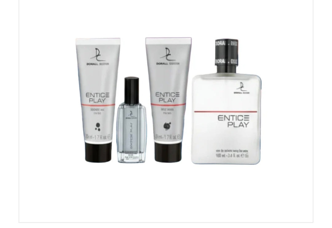 4 Piece Men's Gift Set Entice Play, inspired by Chanel Allure Homme