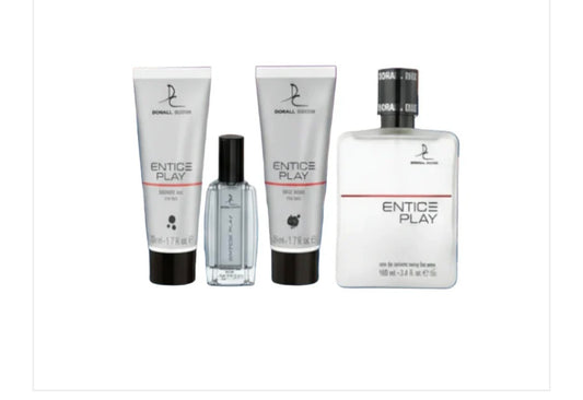 4 Piece Men's Gift Set Entice Play, inspired by Chanel Allure Homme