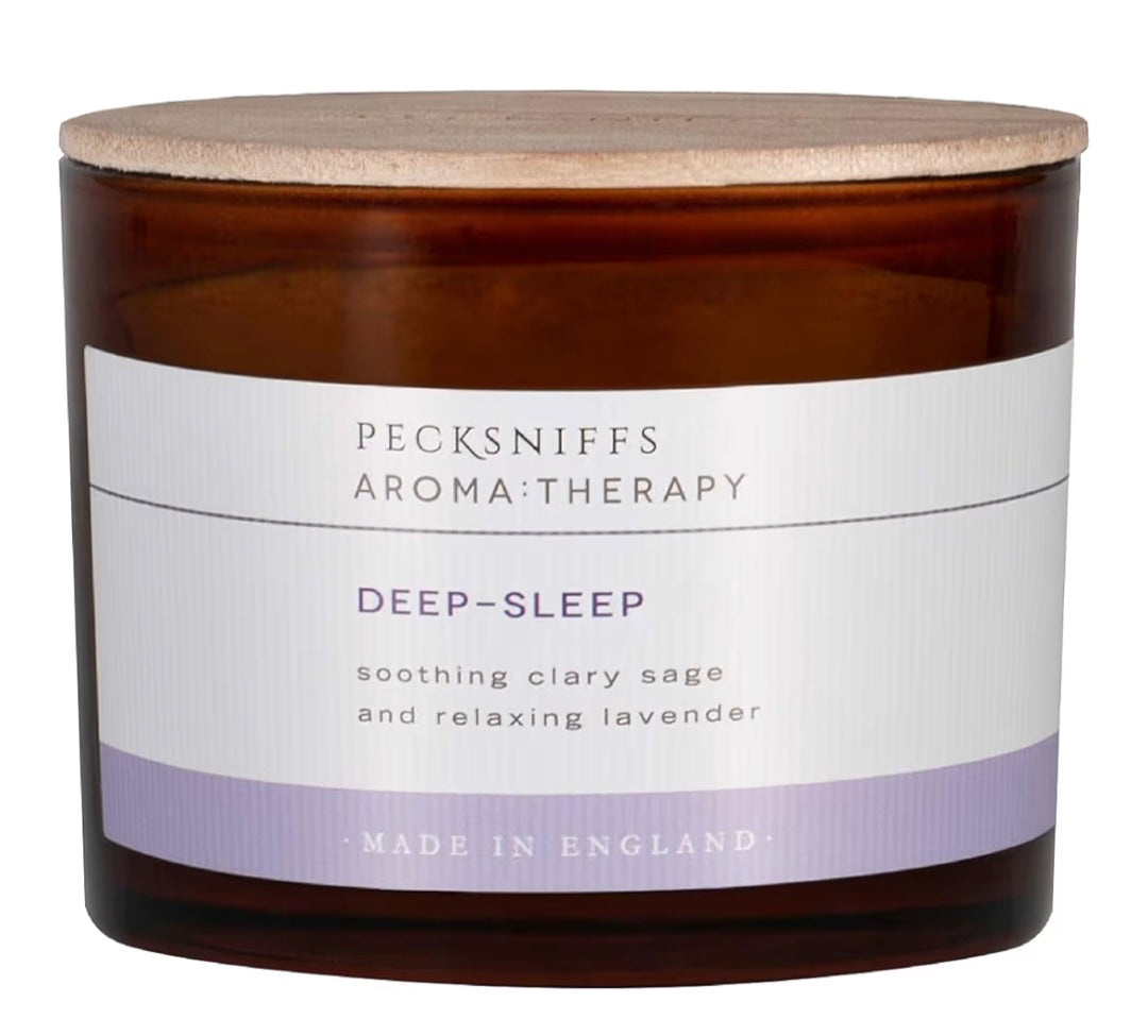 Pecksniff's Scented Candle, Deep-Sleep Lavender, 3 Wick 595g | Deep-Sleep Lavender Aromatherapy Candle, Long Burning, 3 Wick