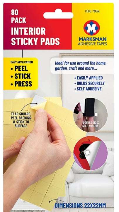 80 Pack Interior Sticky Pads